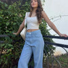 Calça Jeans Wide Leg New York Juvenil
